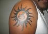 tribal sun shoulder tattoo pics